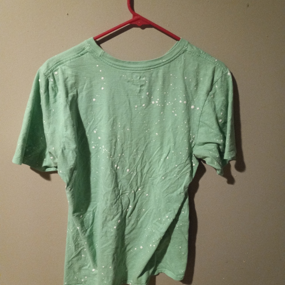 Green and white nike air tee